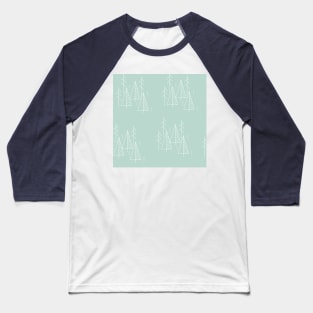 Seamless pattern with white trees Baseball T-Shirt